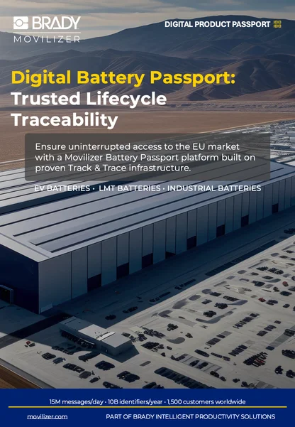 Cover of the Digital Battery Passport brochure