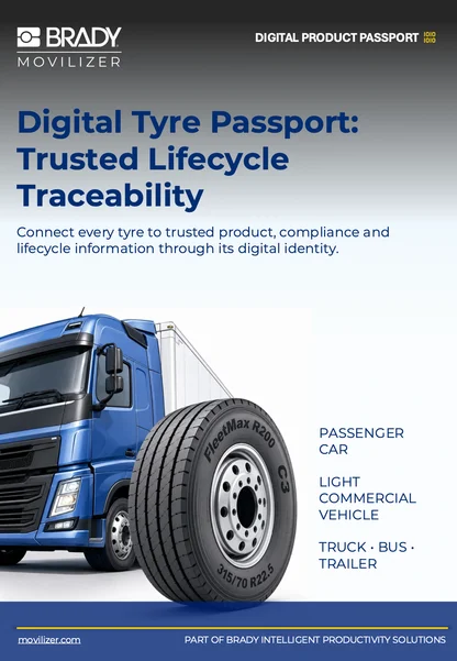 Cover of the Digital Tyre Passport brochure