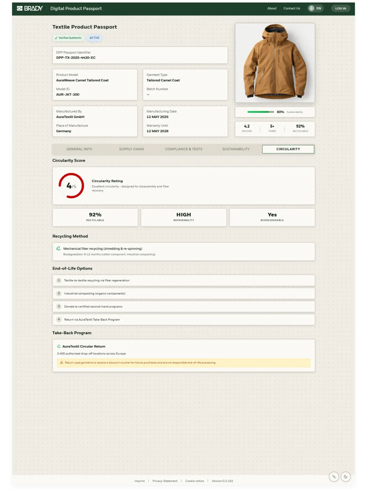 Textile & Apparel Passport shown across devices